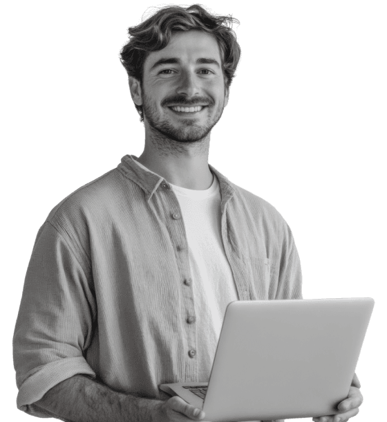 Business professional showcasing company achievements